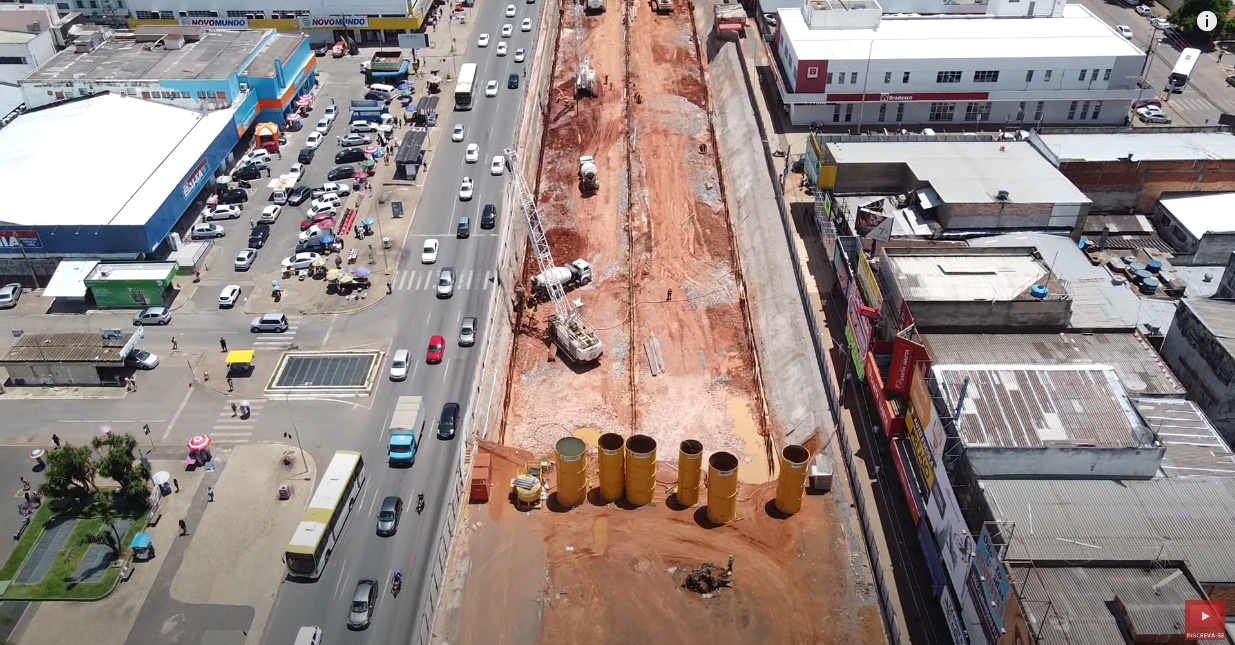 TÚNEL DE TAGUATIGA: Drone mostra as escavações no Centro de Taguatinga #13 | Tunnel construction